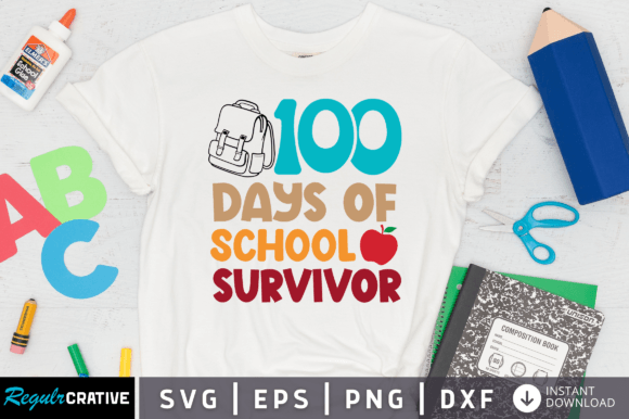 100 Days of School Survivor Svg: A Versatile Design