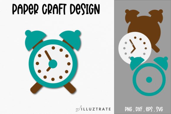 Alarm Clock Paper Crafting SVG School