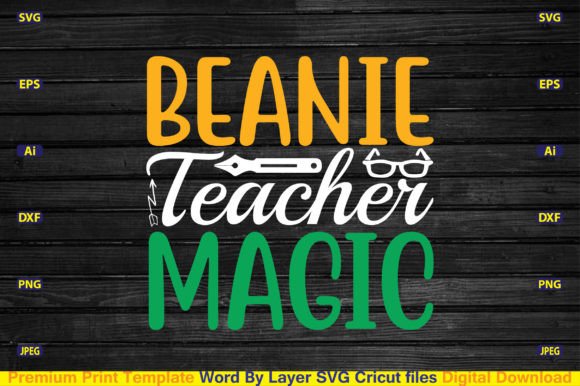 Beanie Teacher Magic Svg: A Charming Embroidery Design