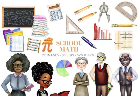 Exploring School Math SVG Clipart Bundle