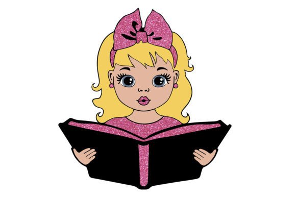 Girl Reading Book Svg: A Charming Addition for Embroidery