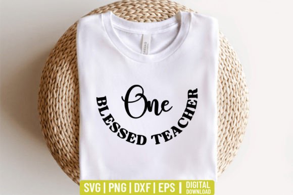 One Blessed Teacher - Retro SVG: A Versatile Design