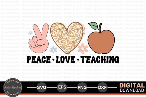 Peace Love Teaching SVG: A Versatile Design