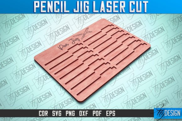 Pen Jig Laser Cut SVG for Teacher Gifts