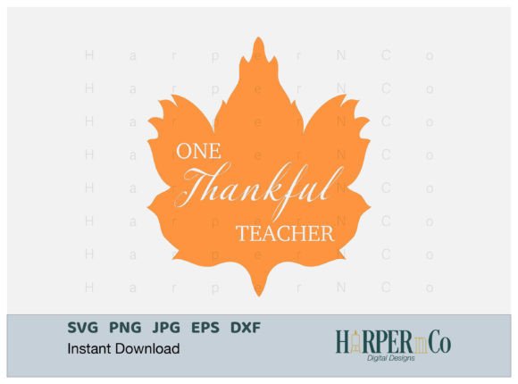 Review of One Thankful Teacher Leaf SVG PNG EPS