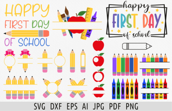 Review: School Supplies and Apple SVG for Embroidery