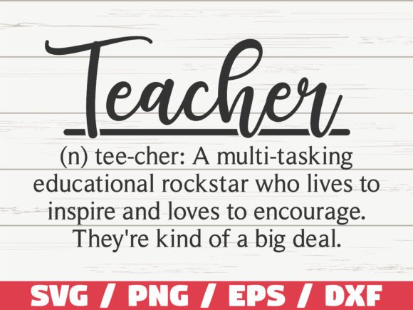 Teacher Definition SVG Cut File Cric Review