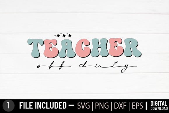 Teacher off Duty - A Charming Retro SVG for Embroidery