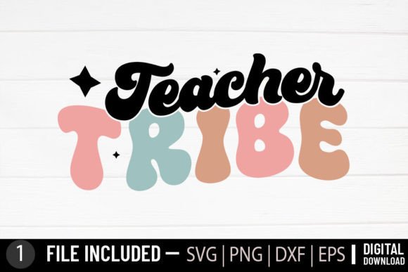 Teacher Tribe - Teacher Retro Svg. Design Review