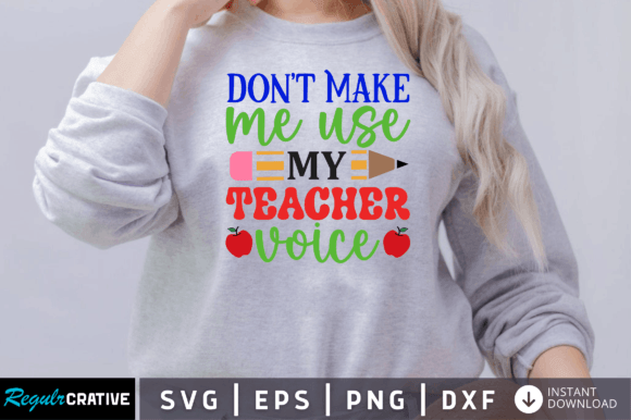 Teacher Voice Embroidery Design for Creative Projects